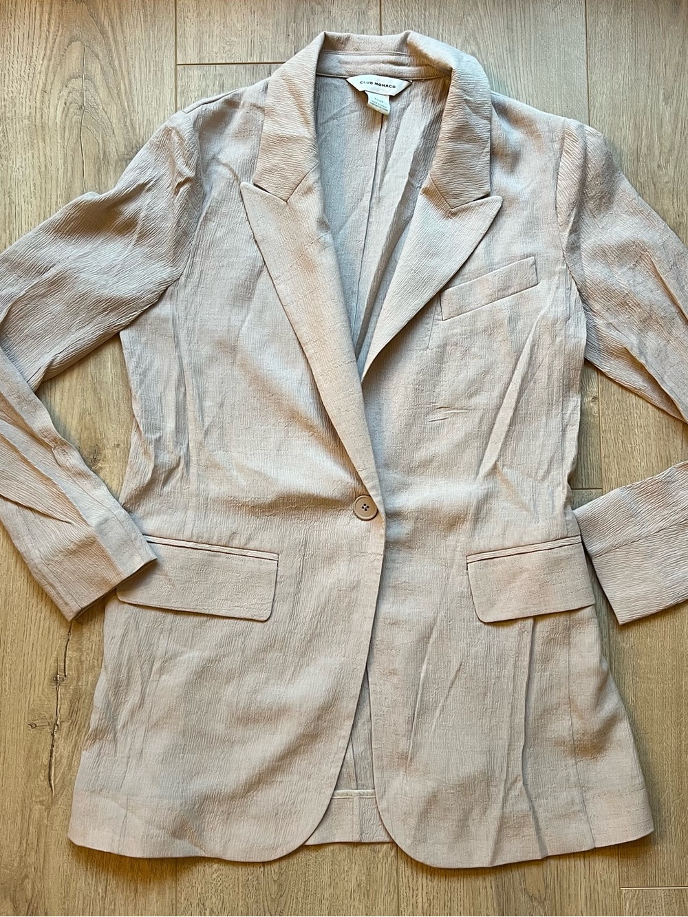 Club Monaco Light Beige Single-Button Blazer